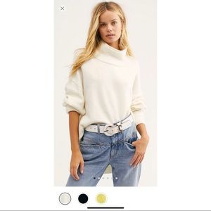 Free People Afterglow Mock Neck Sweater, Ivory